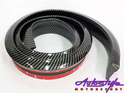 Samurai Universal Flexible Carbon Fibre Look Spoiler number 4 double Red