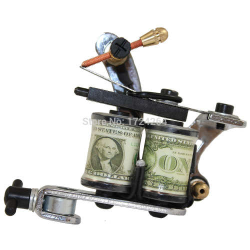 Handmade Tattoo Gun 8 Wrap Coils US Dollar Design Professional Tattoo Machine Gun Shader Liner