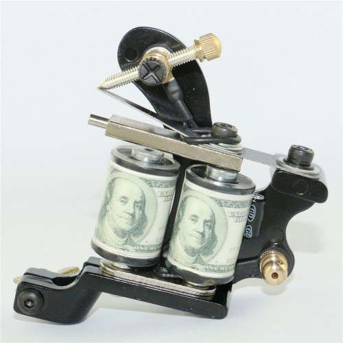 Handmade Tattoo Gun 8 Wrap Coils US Dollar Design Professional Tattoo Machine Gun Shader Liner