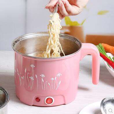 Multi-Function Electric 18Cm Cooker Pot Pink Or Blue
