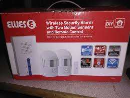 Ellies Wireless Security Alarm with 2 Motion Sensors and Remote Control