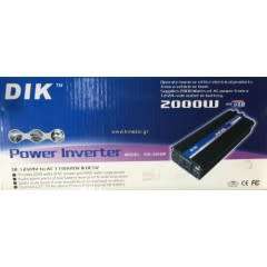 DIK Power inverter 12V DC to AC 2000W