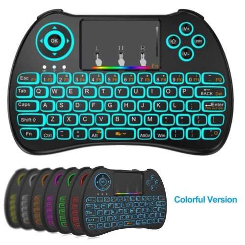 LOCAL Wireless Mini Keyboard RGB + Air Mouse Combos Remote Control For Android Tv Box