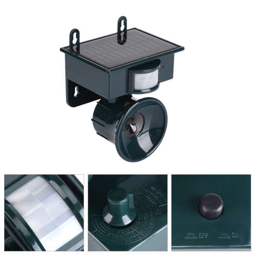 Solar Powered PIR Motion Sensor Ultrasonic Pest Repeller