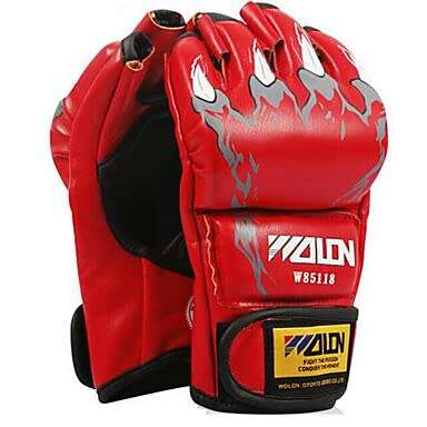 MMA UFC Boxing Gloves PU Leather Grappling Punching Bag Training Fight Sparring