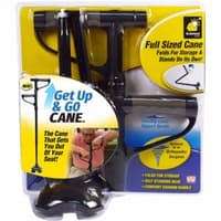 Folding Cane with Light Second Handle with 3 Built-In Led Lights Easy Adjustable Easy Folding Helps