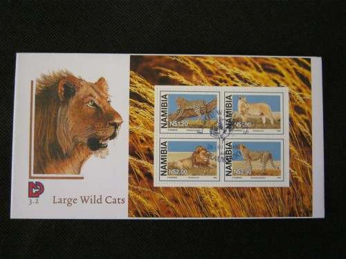 1998 Large Wild Cats Miniature Sheet FDC