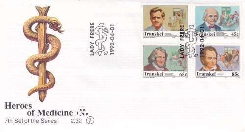 1992 Transkei Heroes of Medicine (7th Issue)  FDC