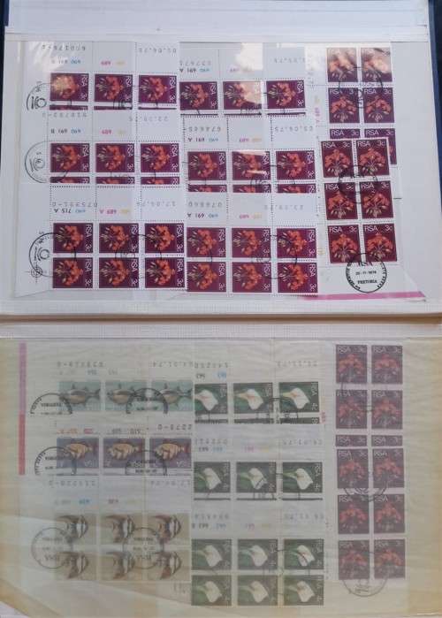 Blocks, Sheets, Strips and Minature sheets of SA and Homelands in Clean Album