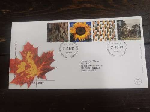 2000 BG Millennium Projects (8th Series). `Tree and Leaf` FDC