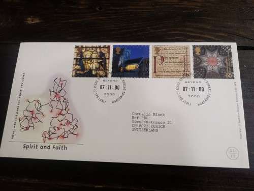 2000 GB SPIRIT and FAITH FDC