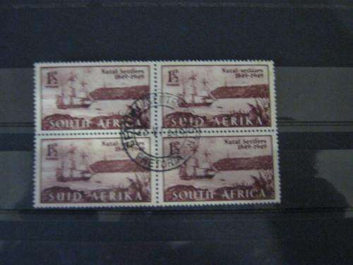 1949 Centenary of Arrival of British Settlers Block of 4