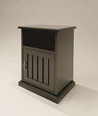 Slated door bedside table