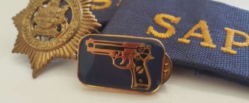 SAP police handgun Proficiency Maksman Skietbalkie badge and more