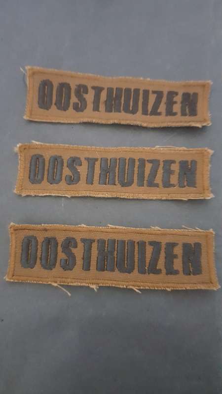 SADF Nutria Name Tag Oosthuizen