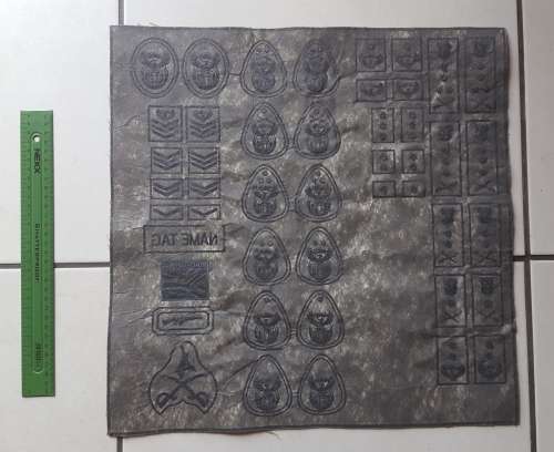 SADF SANDF embroided Nutria sample ranks and patches sheet very unique item to have