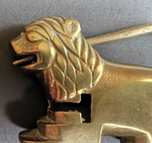 Antique Brass Chinese Foo Dog Padlock with Key