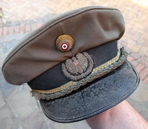 Old Austrian lieutenant Cap Bullion Wire Officers Cap