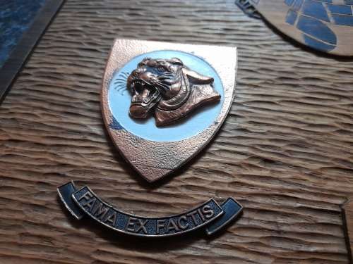 Large wooden Hand Carved 19 Squadron Puma helicopter Clock