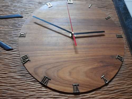 Large wooden Hand Carved 19 Squadron Puma helicopter Clock