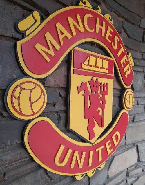 Large Manchester United layered Wooden sign 600mm