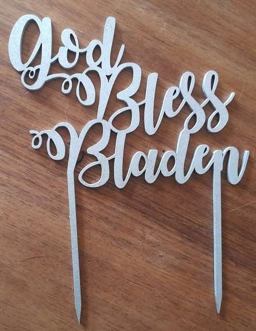 Custom Cake topper Confermation, Birthday, God Bless, Batism etc.