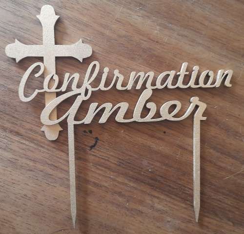 Custom Cake topper Confermation, Birthday, God Bless, Batism etc.