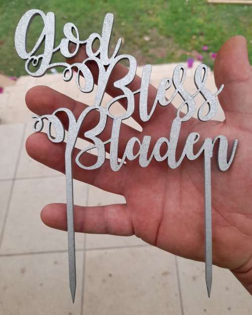 Custom Cake topper Confermation, Birthday, God Bless, Batism etc.