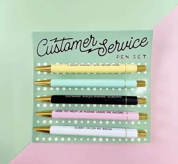 Customer Service Pen Set Funny gift