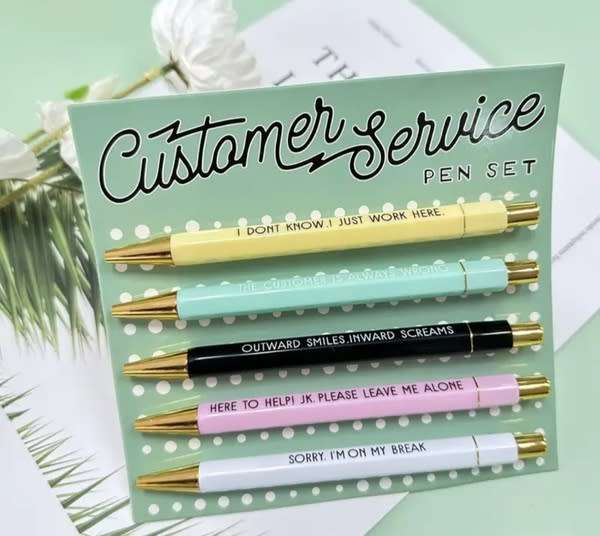 Customer Service Pen Set Funny gift