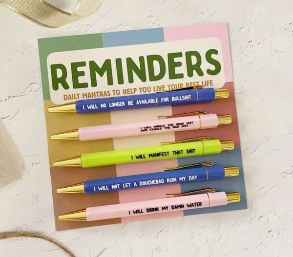 Reminder Pen Set Funny gift