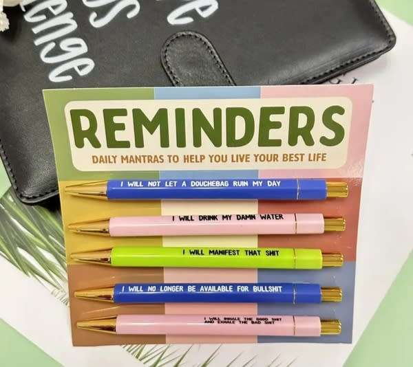 Reminder Pen Set Funny gift