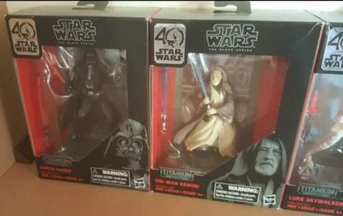 STAR WARS Tatanium Edition Cast iron Figures No 1 to 9 complete wave 1 & 2
