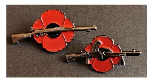 Remembrance day Poppy Pins set