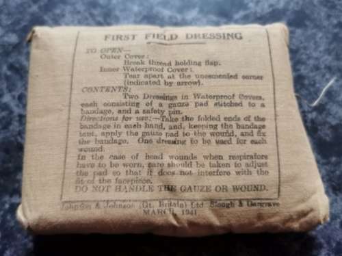 WW2 Field Dressing sealed and in very good condition