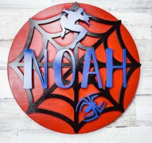 Spiderman Name Sign