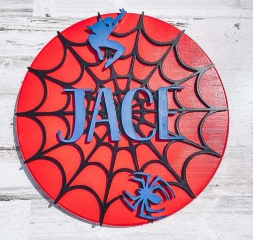 Spiderman Name Sign