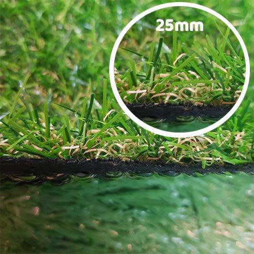 25mm - Green - Artificial Grass - per - 5Meter