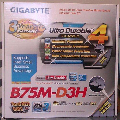 Gigabyte Motherboard - GA-B75M-D3H - Intel Socket 1155
