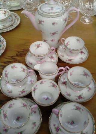 16 Piece Fine Bone China "Shelley" England Coffee Set