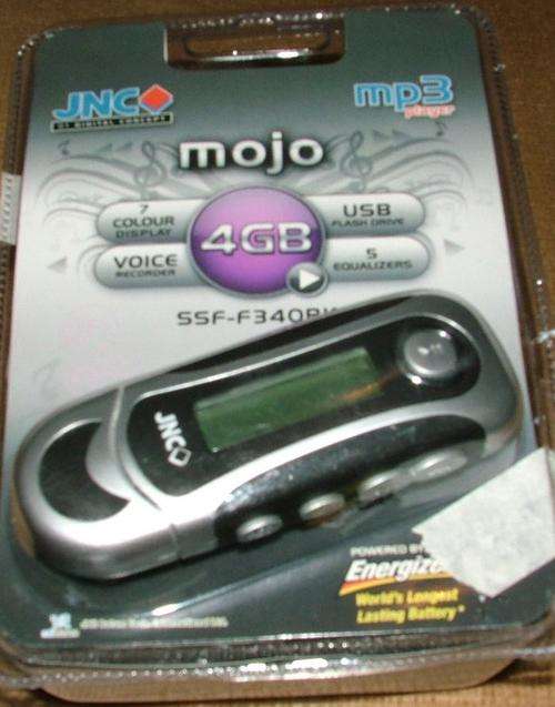 JNC Mojo SSF-F340BK 4Gb Mp3 Player