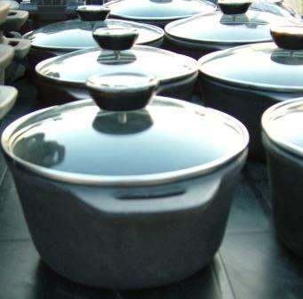 Home Elegance Cast Iron Casserole with glass lid 24cm