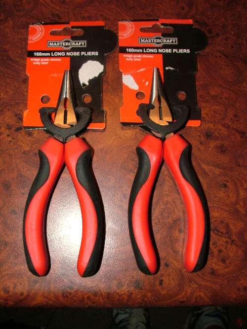 MASTERCRAFT 160MM LONG NOSE PLIERS : CHROME MOLY STEEL : brand new