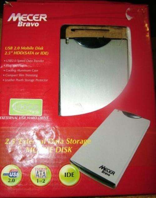 MECER BRAVO 400GB EXTERNAL USB HARD DRIVE IN COOLING ALUMINIUM CASE