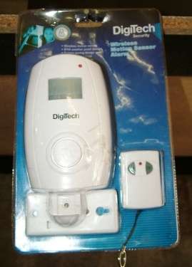 DIGITECH WIRELESS MOTION SENSOR ALARM with wall bracket and remote
