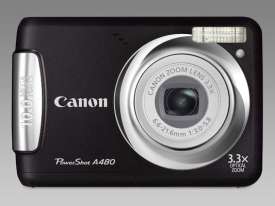 SILVER Canon PowerShot A480 : 10 MEGA PIXEL : USED AS DEMO : GOOD AS NEW