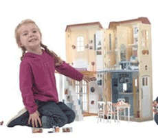 HAPPY FAMILY DOLL  HOUSE : It comes complete with rooms full of furniture over two stories