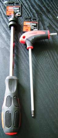 MASTERCRAFT 10mm x185mm Hex ball Screwdriver +5mm HEX DRIVER: CHROME VANADIUM