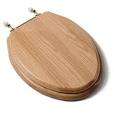 Wooden Toilet Seat with strong hinges mahogany
