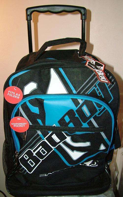 BAD BOY TROLLREY BAG/ BACKPACK WITH BUILD IN STATIONARY BAG